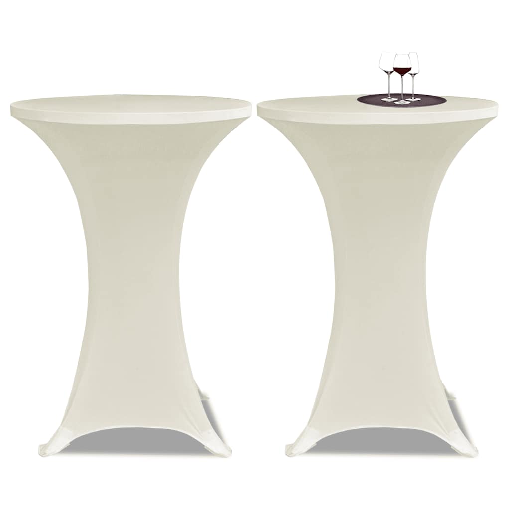 Tischhusse Stretchhusse 2 Stk 70 cm Anthrazit