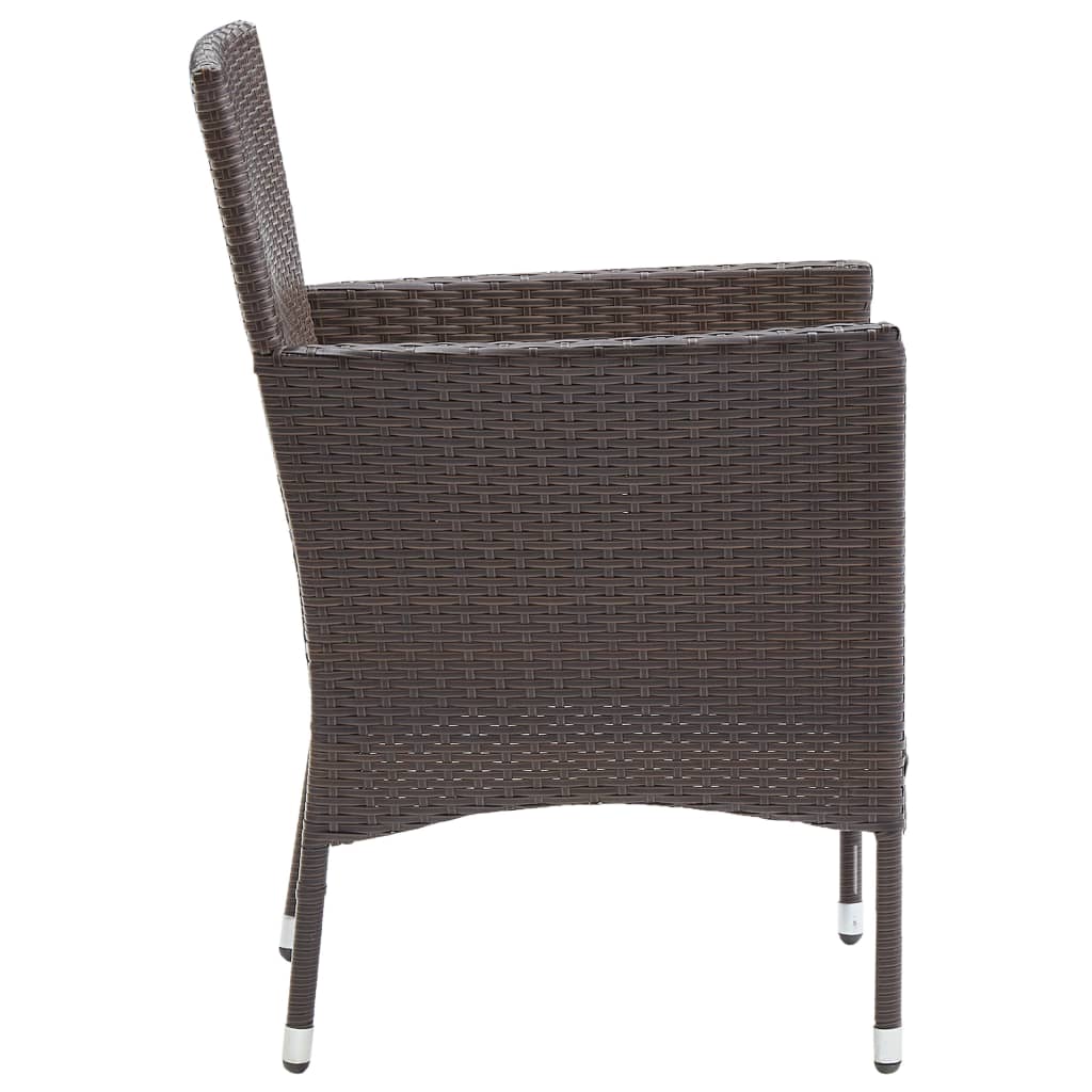 Garten-Essstühle 2 Stk. Poly Rattan Beige