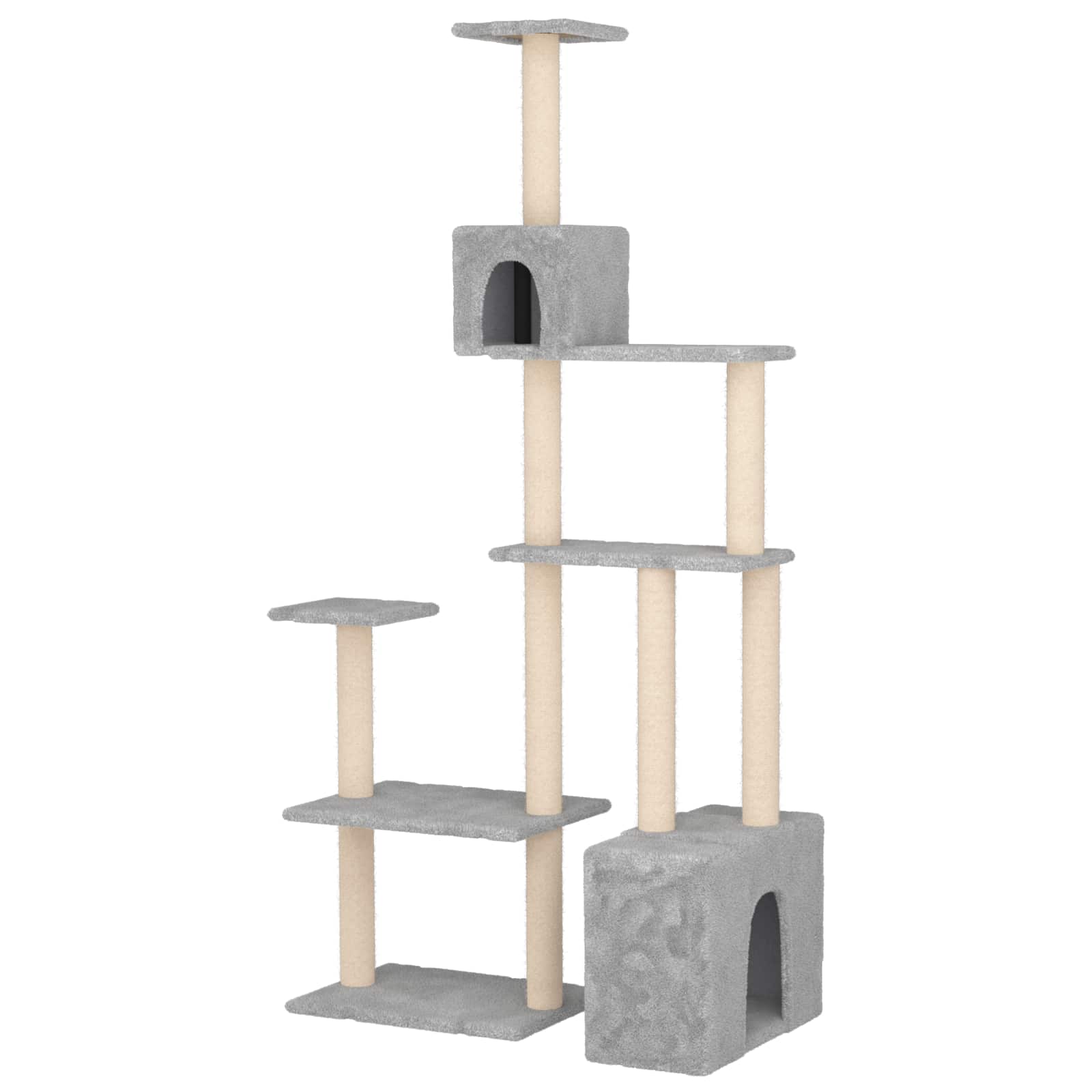 Katzennbaum mit Sisal-Kratzsäulen Creme 177,5 cm