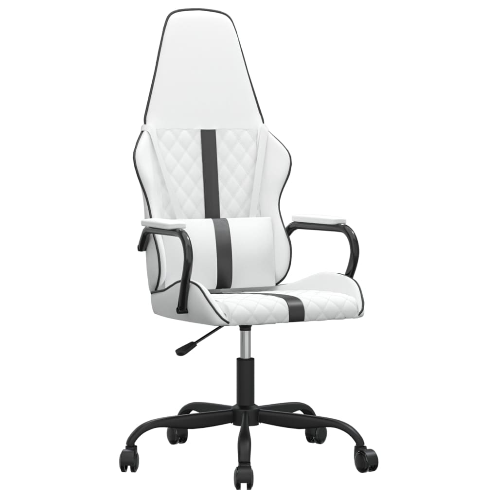 Gaming-Stuhl mit Massagefunktion Gold und Schwarz Kunstleder