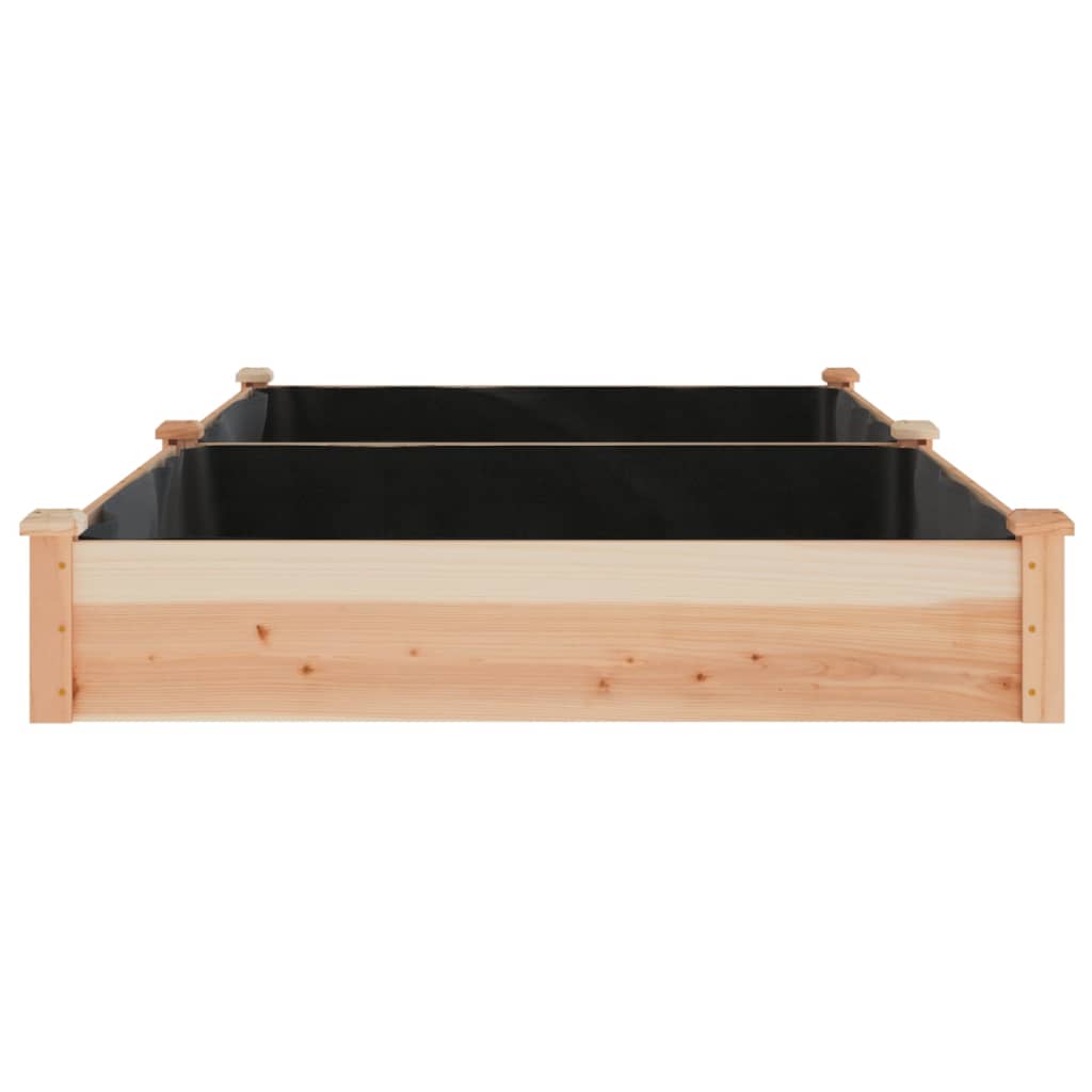 Hochbeet mit Einsatz Grau 120x45x25 cm Massivholz Tanne