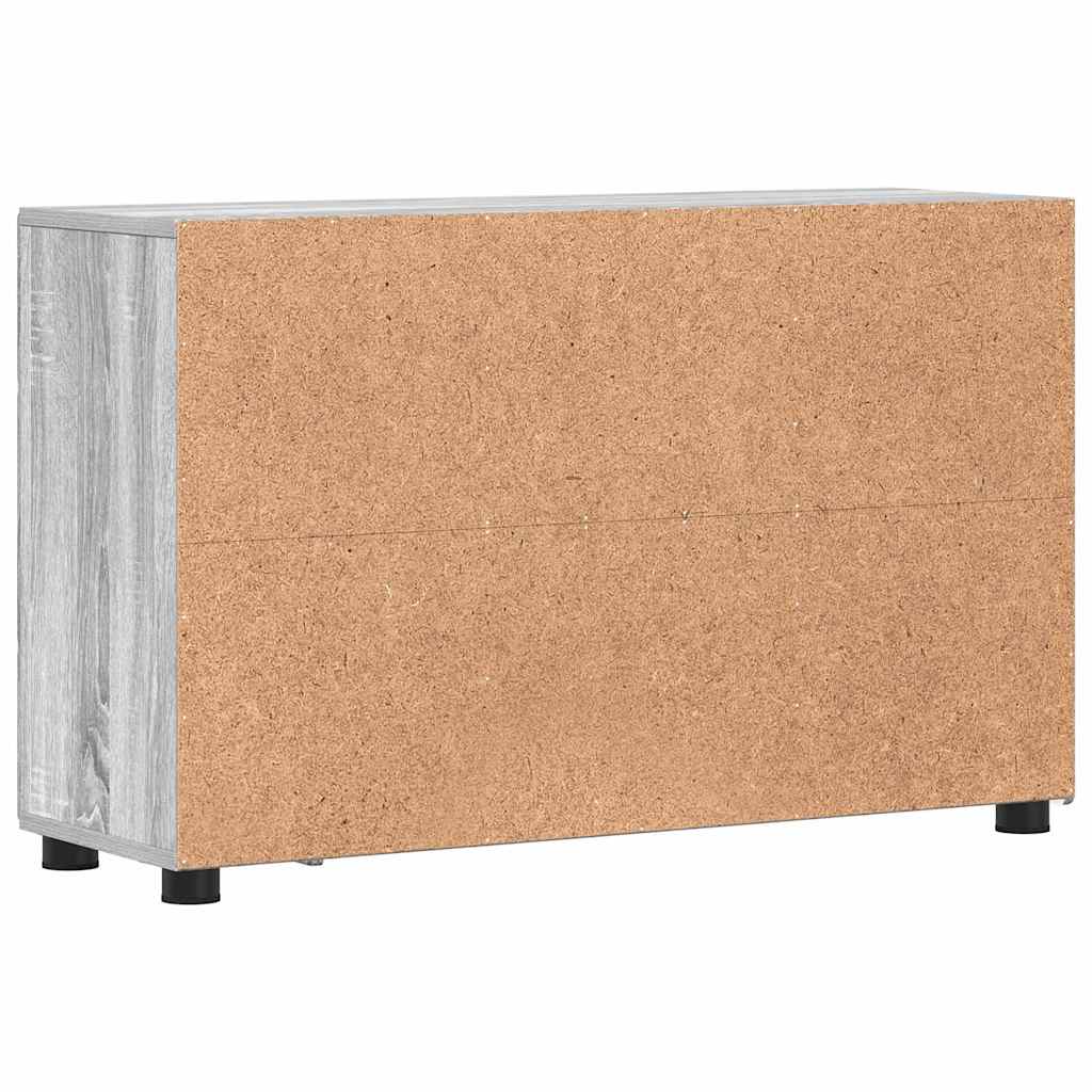 Highboard mit Regal FLORIN Weiß 60 x 35 x 182 cm Holzwerkstoff