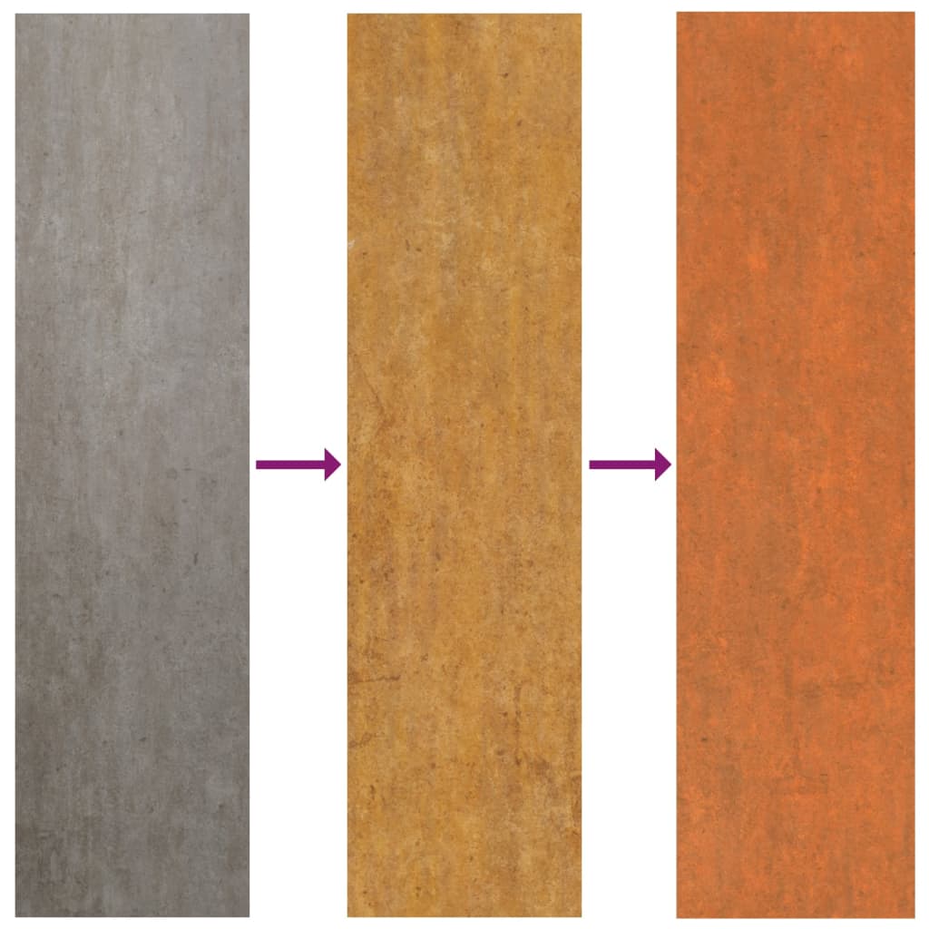 Dachplatten 12 Stk. Rostig 100x44 cm Cortenstahl