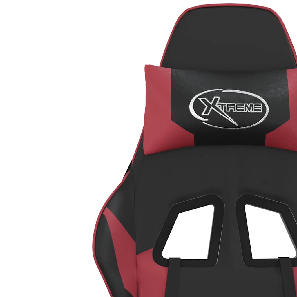 Gaming-Stuhl mit Massagefunktion Schwarz und Blau Kunstleder
