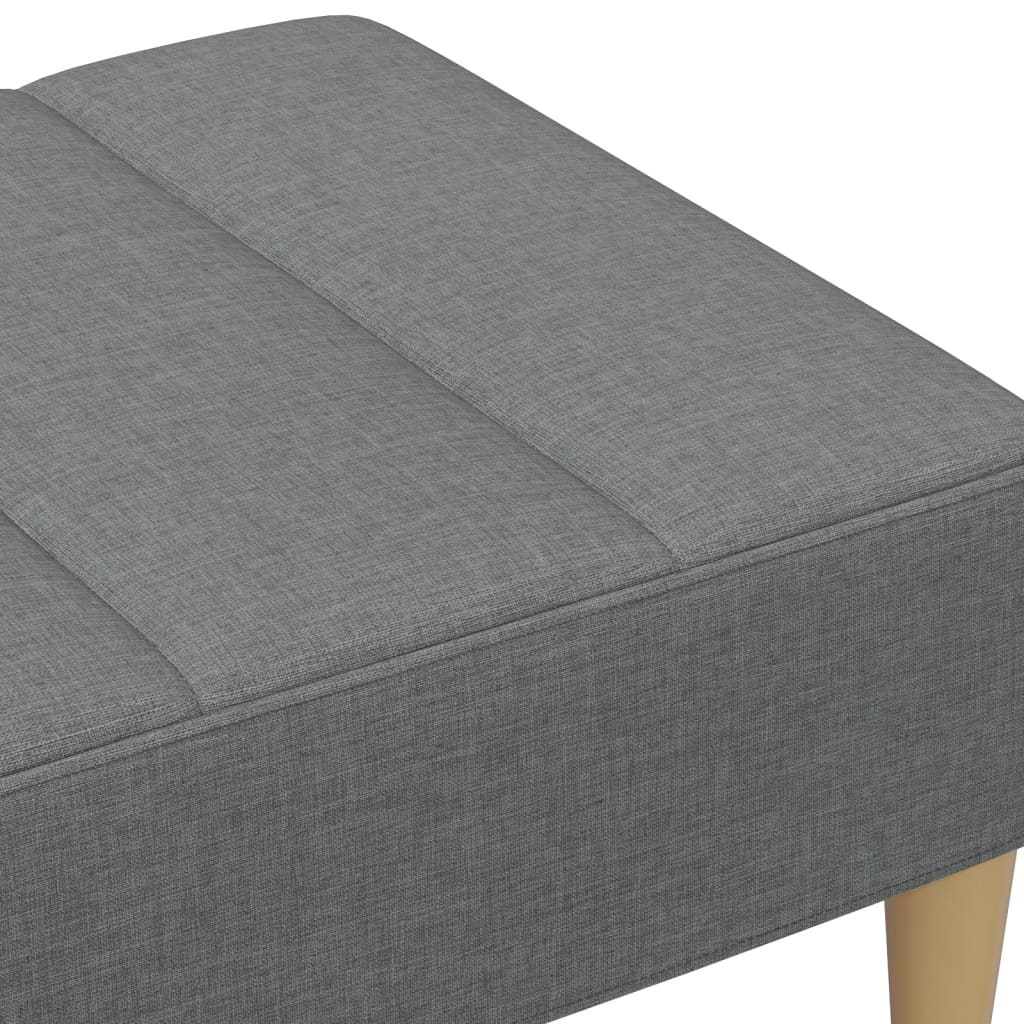 Fußhocker Hellgrau 77x55x31 cm Stoff