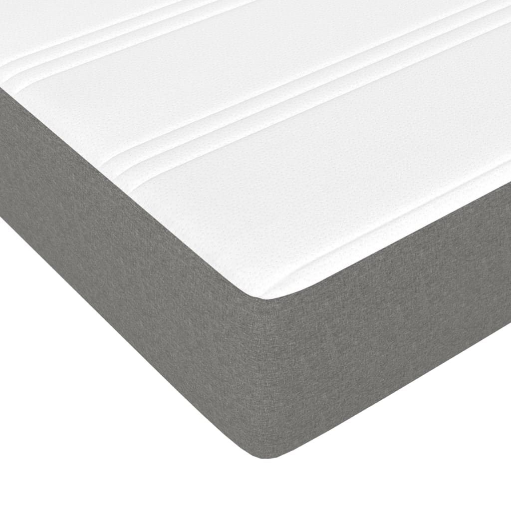 Taschenfederkernmatratze Mittel Hellgrau 80x200x20 cm Stoff