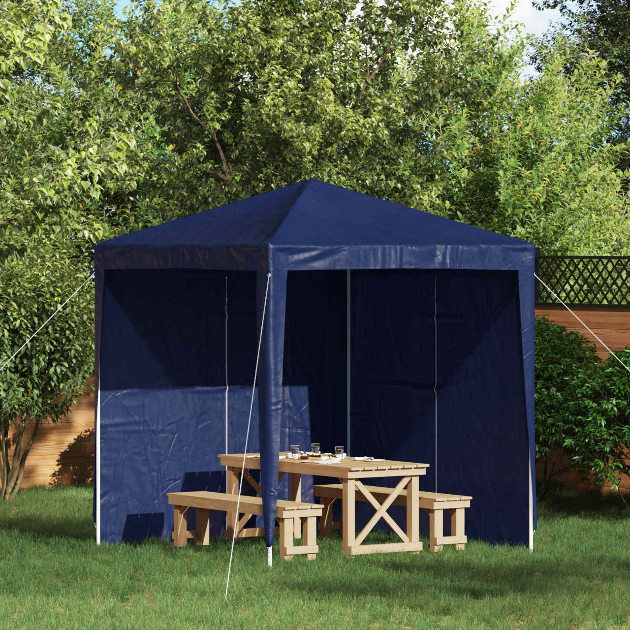 Party Zelt Seitenteil 2 pcs Rot 300 x 195 cm PE und Stahl
