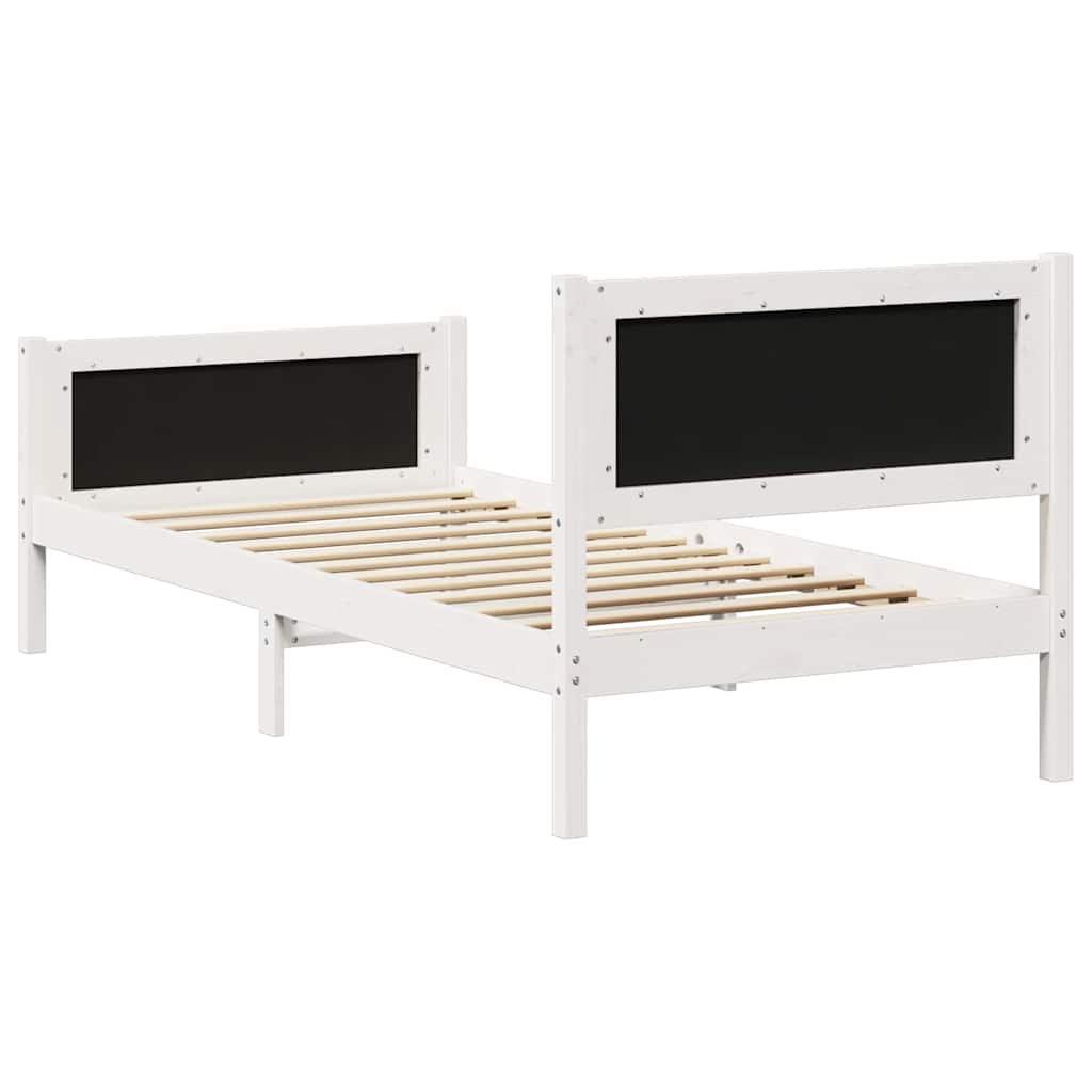 Bettgestell Braun und hellgrau 200 x 200 cm Massivholz Kiefer