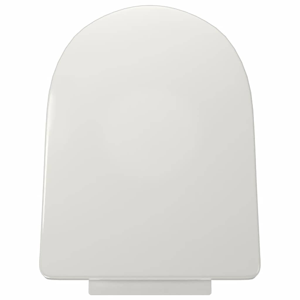 Toilettensitz mit Absenkautomatik Weiß Oval
