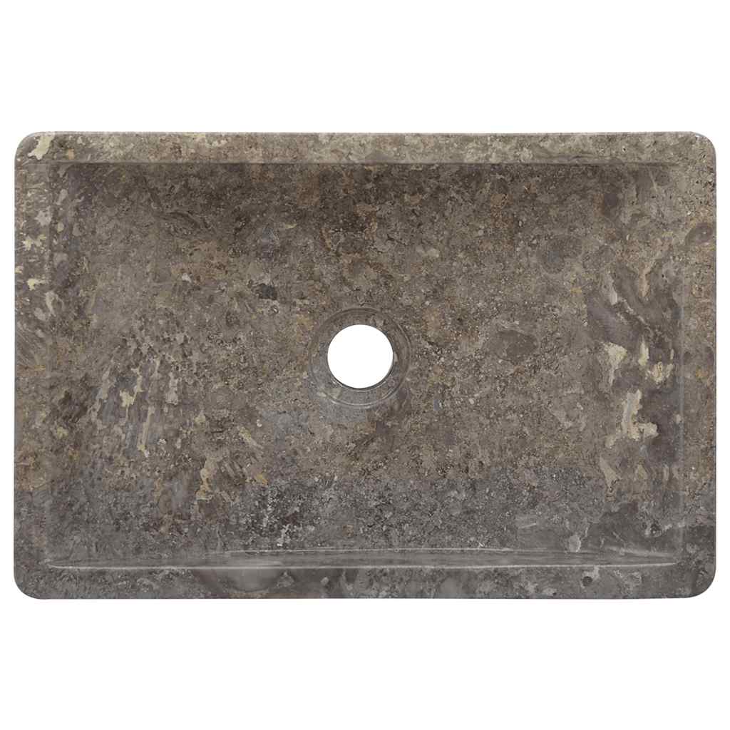 Waschbecken 45x30x12 cm Marmor Hochglanz-Schwarz