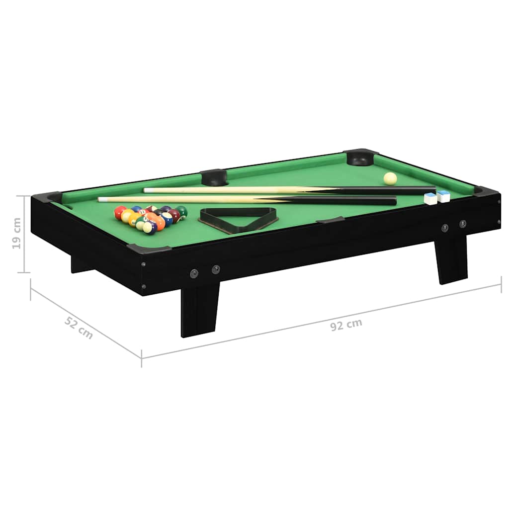 3-Fuß-Mini-Billardtisch 92×52×19 cm Braun und Grün