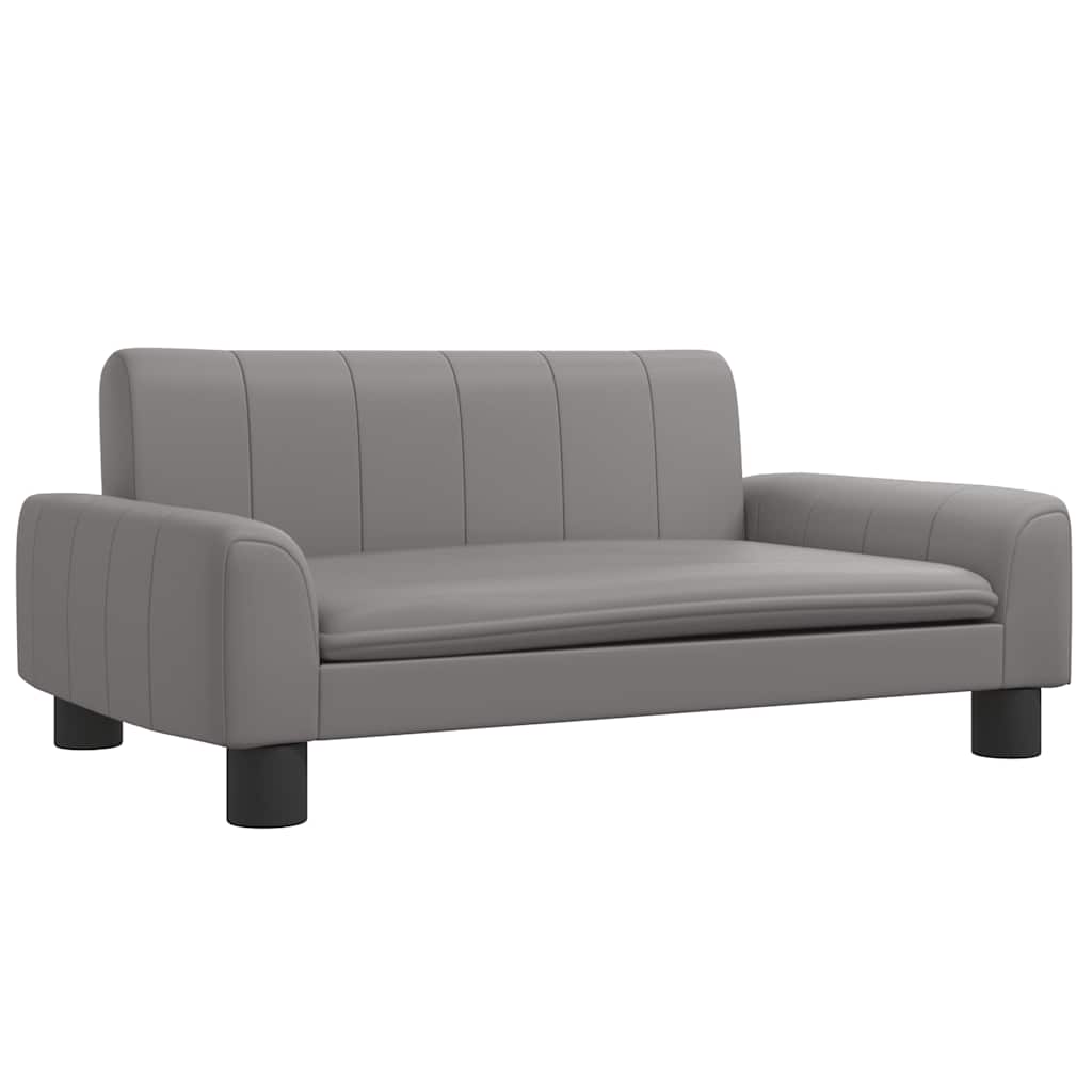 Kindersofa Schwarz 70x45x30 cm Kunstleder