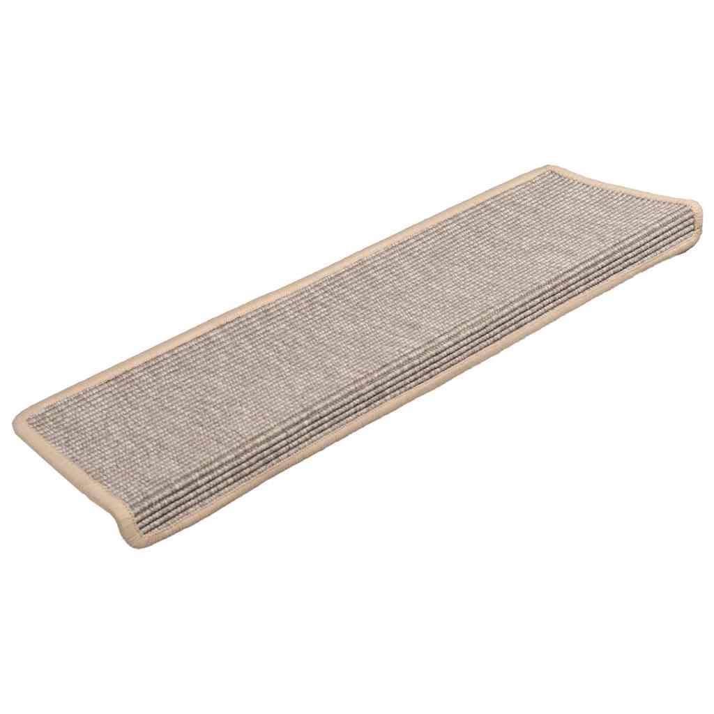 Stufenmatten 15 Stk. 65x21x4 cm Dunkelbeige Rechteckiger Rand