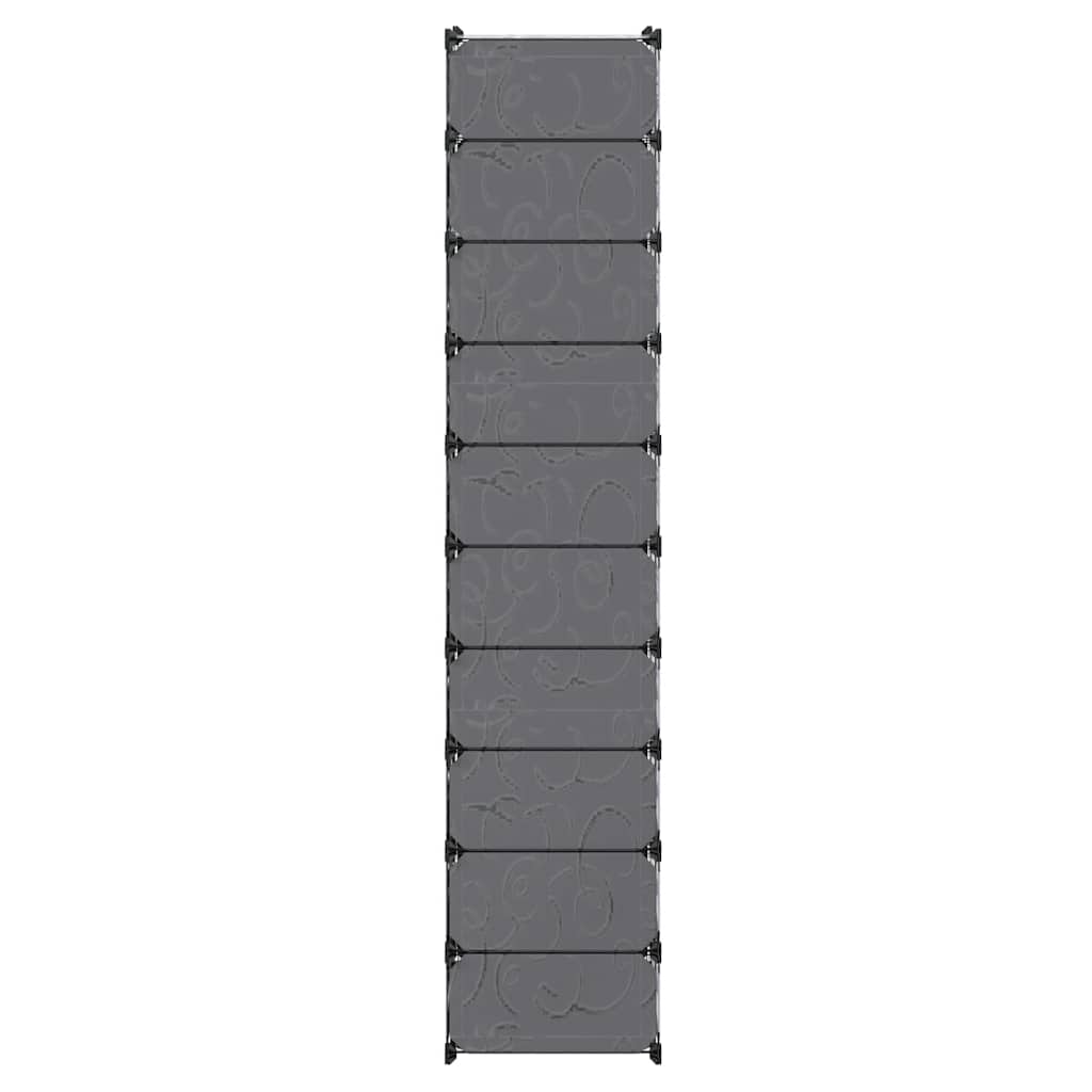 Schuh-Organizer Zusammenklappbar mit 10 Fächern Weiß
