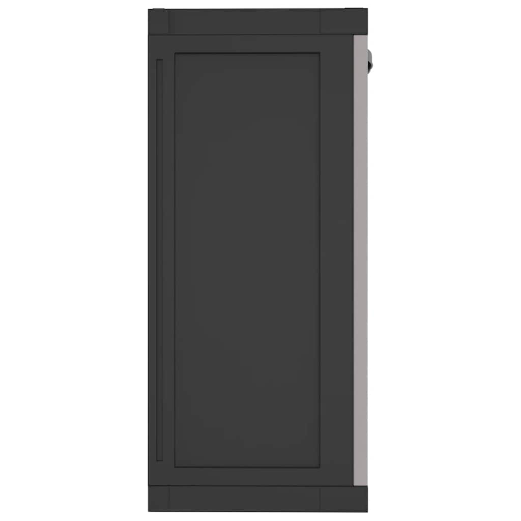 Gartenschrank Grau und Schwarz 65x37x85 cm PP