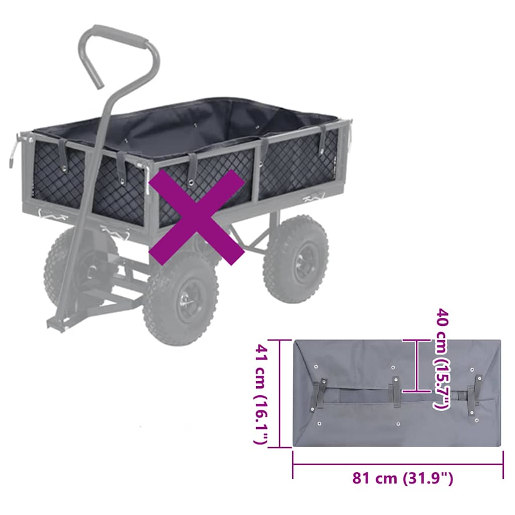 Gartenwagen-Einlage Grün Stoff