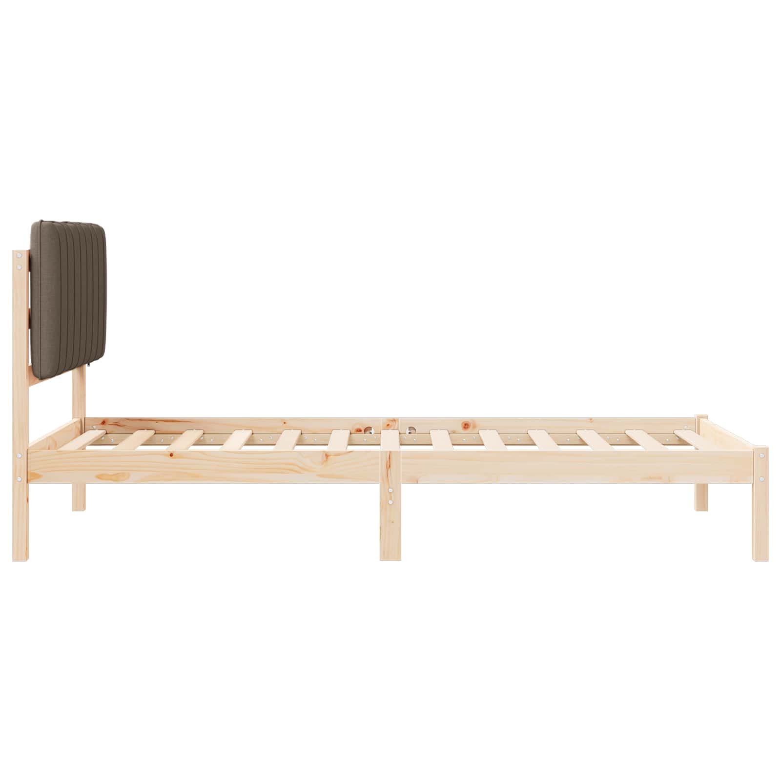 Bettgestell mit gepolstertem Kopfteil Hellgrau 200 x 200 cm