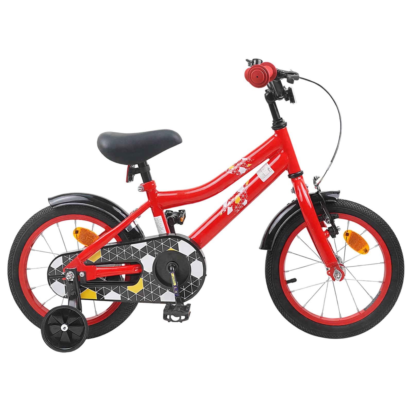 Kinderfahrrad 12 Zoll für 2-4 Jahre alt Schwarz