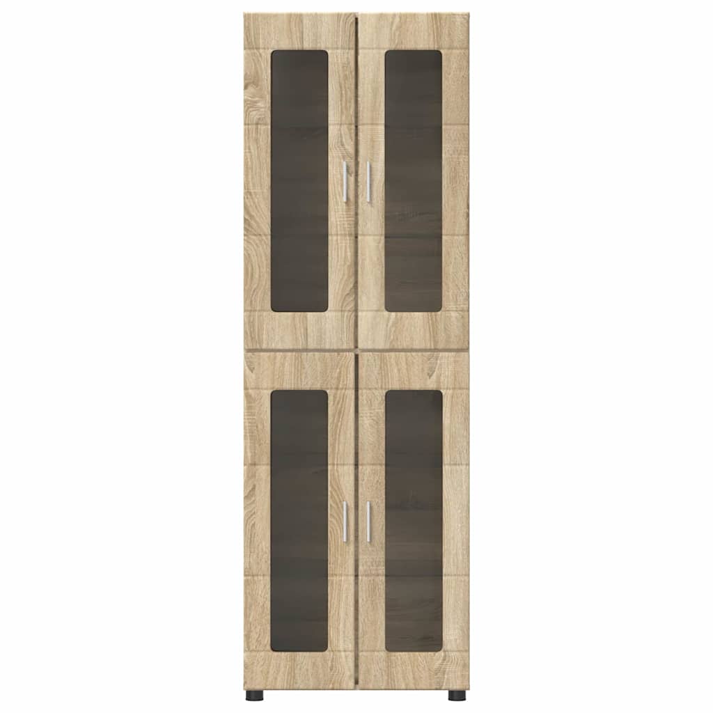 Highboard mit Regal FLORIN Weiß 60 x 35 x 182 cm Holzwerkstoff