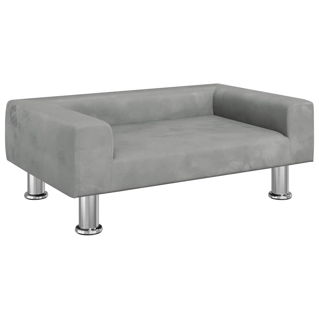 Hundebett Blau 70x45x26,5 cm Samt