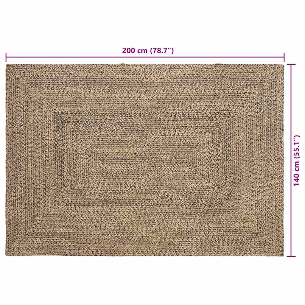 Bereichsteppiche Natürlich und Weiß 60 x 110 cm Jute