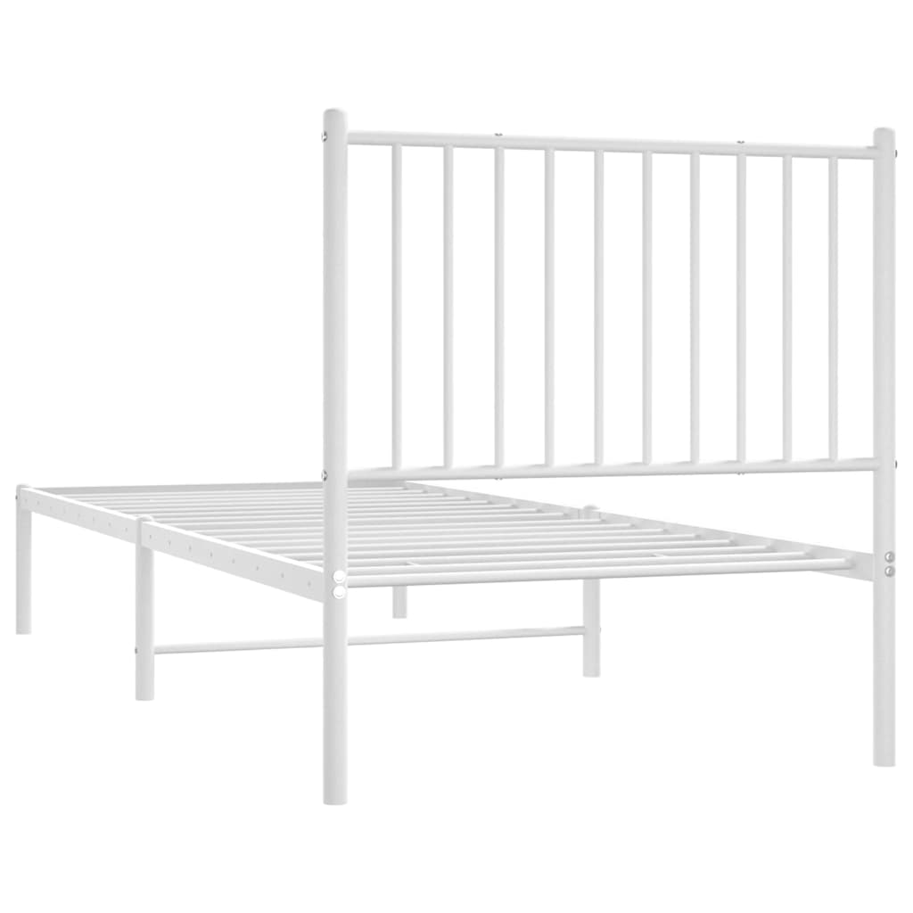 Bettgestell Metall Schwarz 75x190 cm