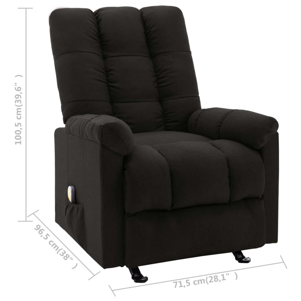 Massagesessel Hellgrau Stoff