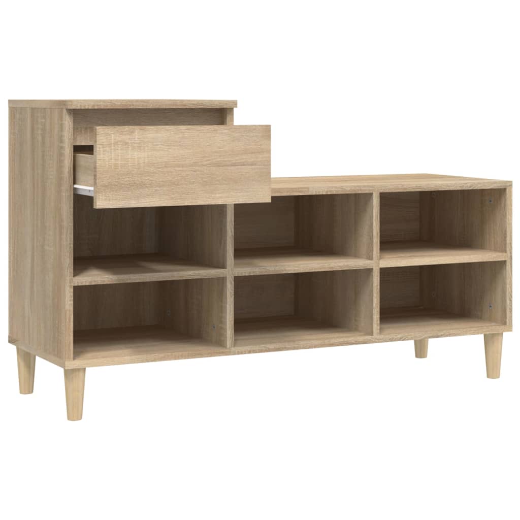 Schuhregal Weiß 102x36x60 cm Holzwerkstoff