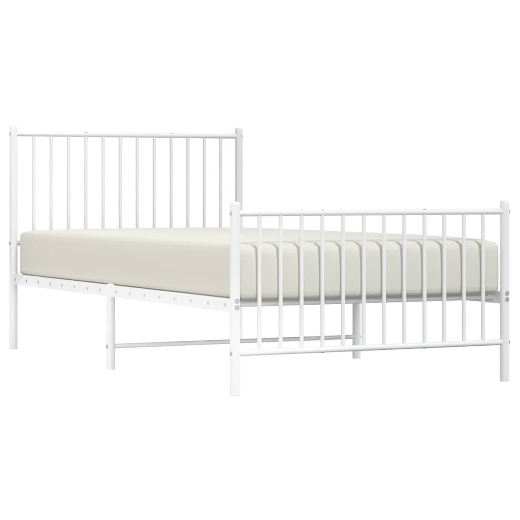 Bettgestell Metall Schwarz 75x190 cm