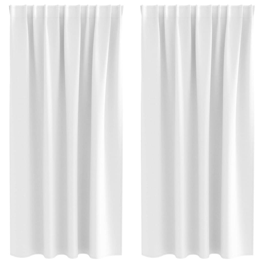 Verdunkelungs-Vorhänge mit Ringen 2 pcs Beige 140 x 140 cm