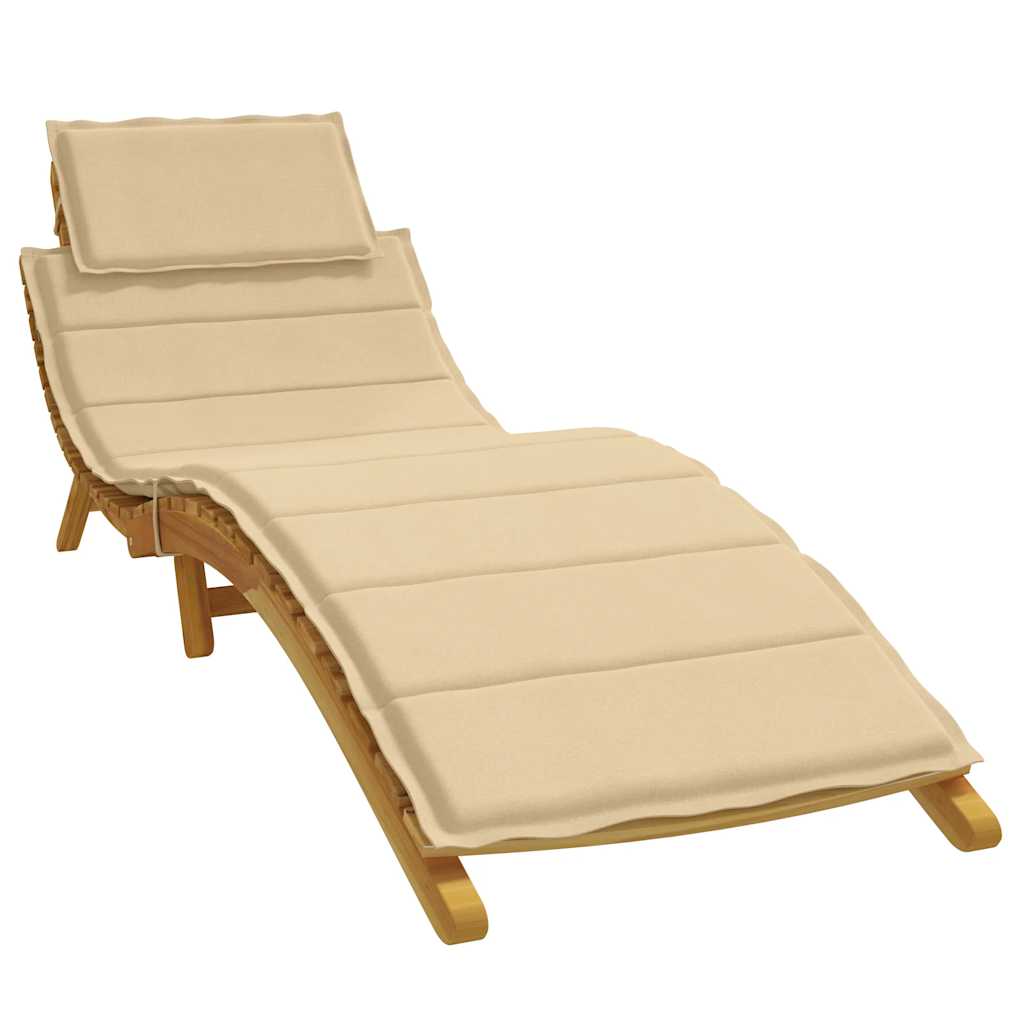 Sonnenliegen-Auflage Melange Anthrazit 186x58x4 cm Stoff