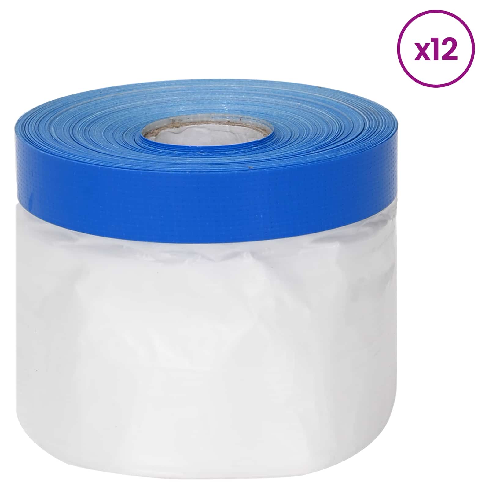 Abdeckfolie mit Klebeband 6 pcs Transparent und Blau