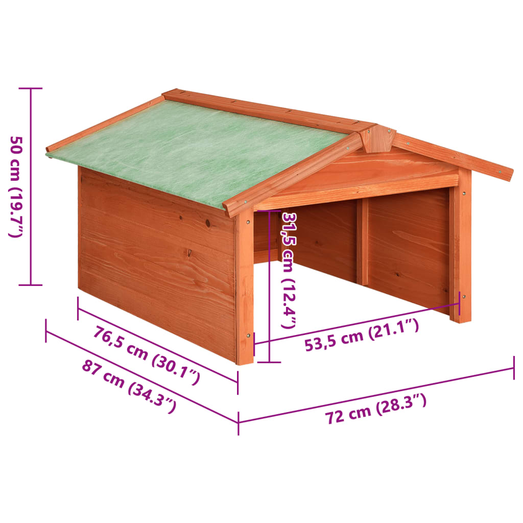 Roboter-Rasenmäher Garage 72x87x50 cm Grau Weiß Tannenholz
