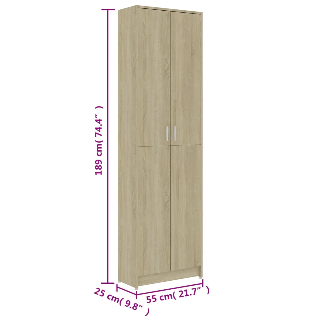Garderobenschrank Weiß 55x25x189 cm Holzwerkstoff