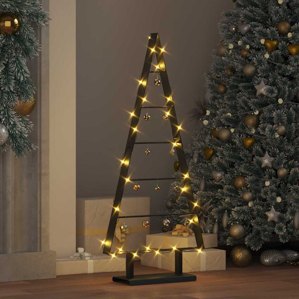 Metall Weihnachtsbaum mit Ständer Schwarz 60 cm Stahl