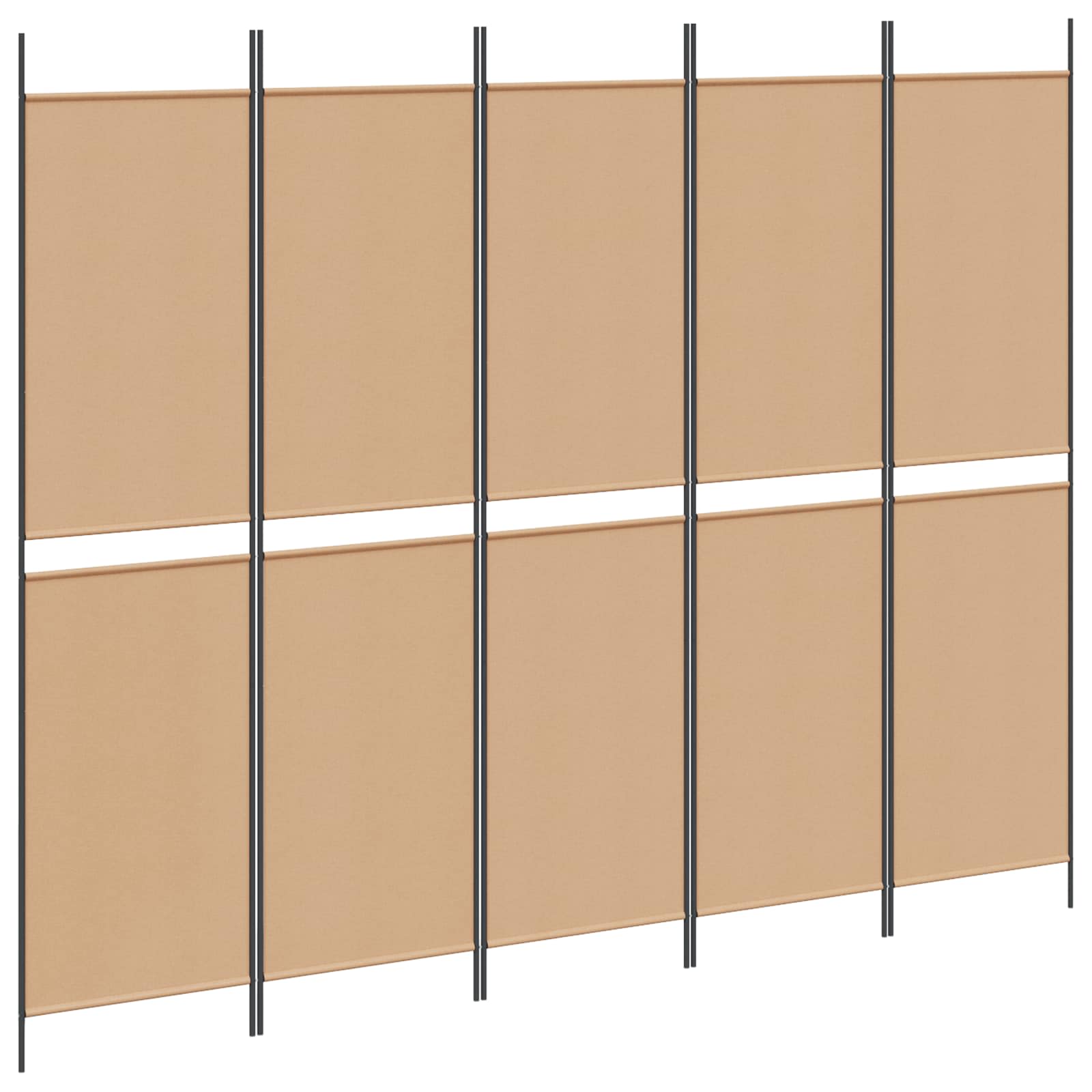 3-teiliger Raumteiler Beige 150 x 180 cm Stoff