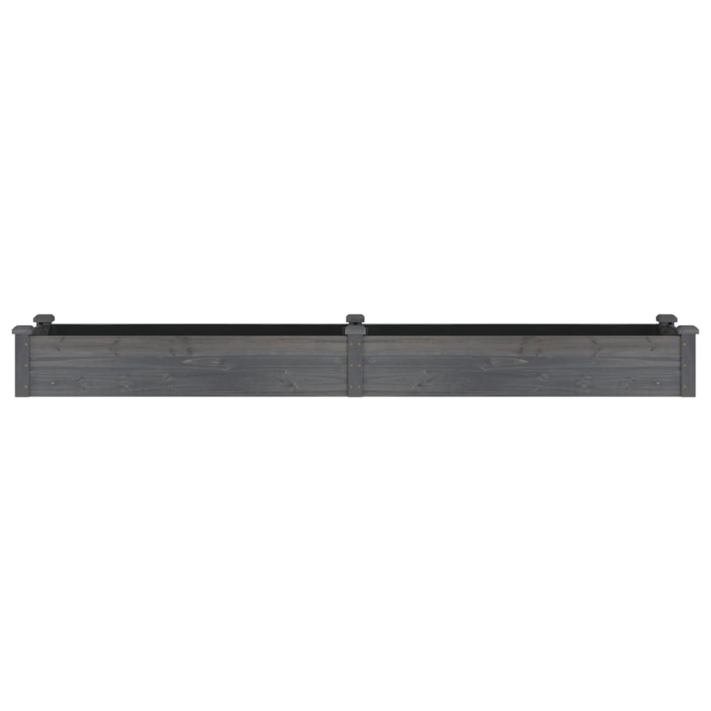 Hochbeet mit Einsatz Grau 120x45x25 cm Massivholz Tanne