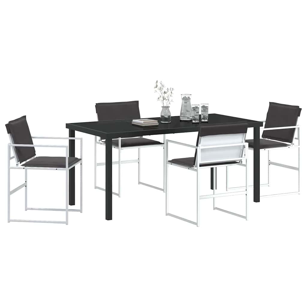 Garten Essgruppe 5 pcs Schwarz 140 x 70 x 73 cm