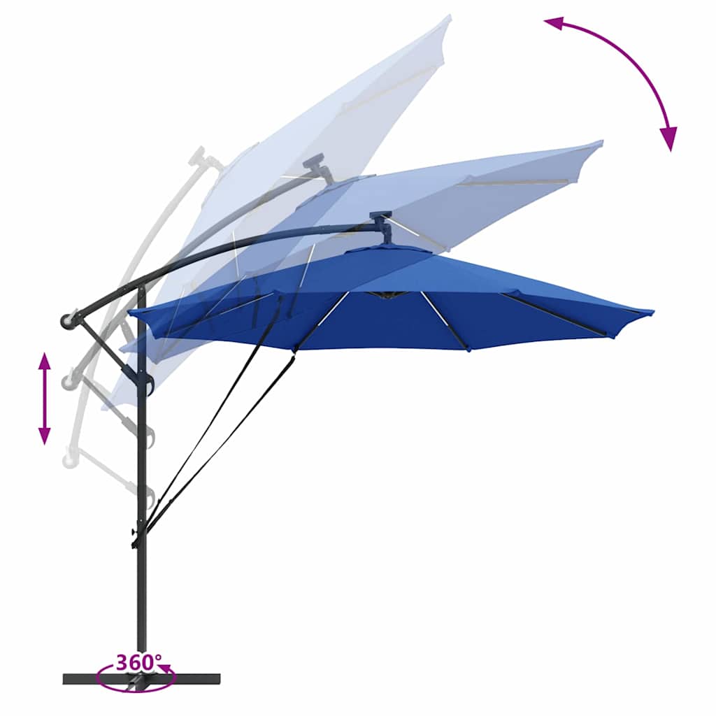 Sonnenschirm Sand 294 x 294 x 248 cm Polyester und Aluminium