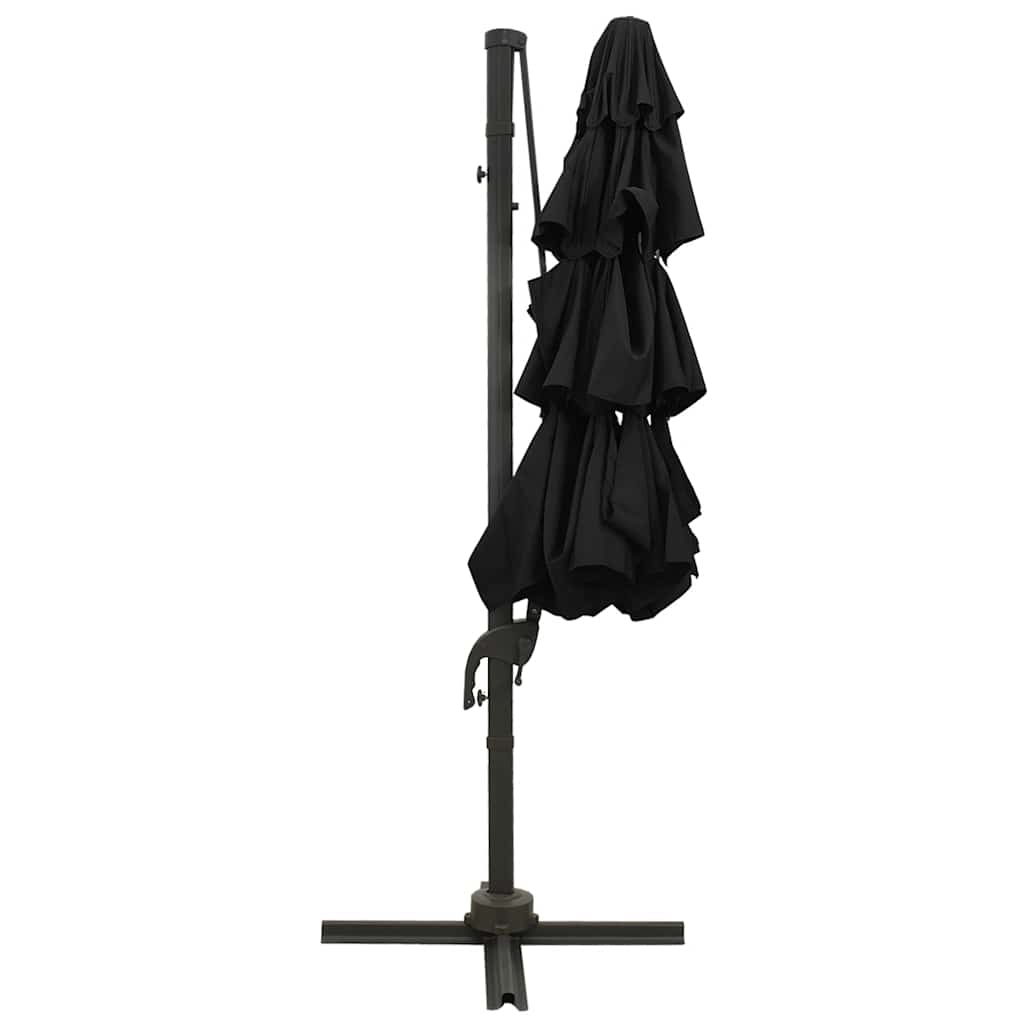 Sonnenschirm mit Aluminium-Mast 4-lagig Sandfarben 3x3 m