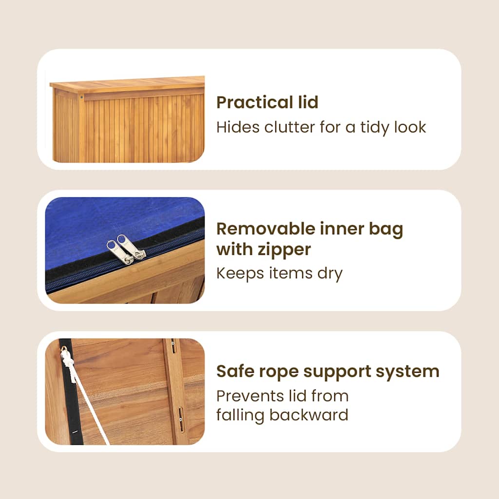Gartenbox 60x50x58 cm Massivholz Teak