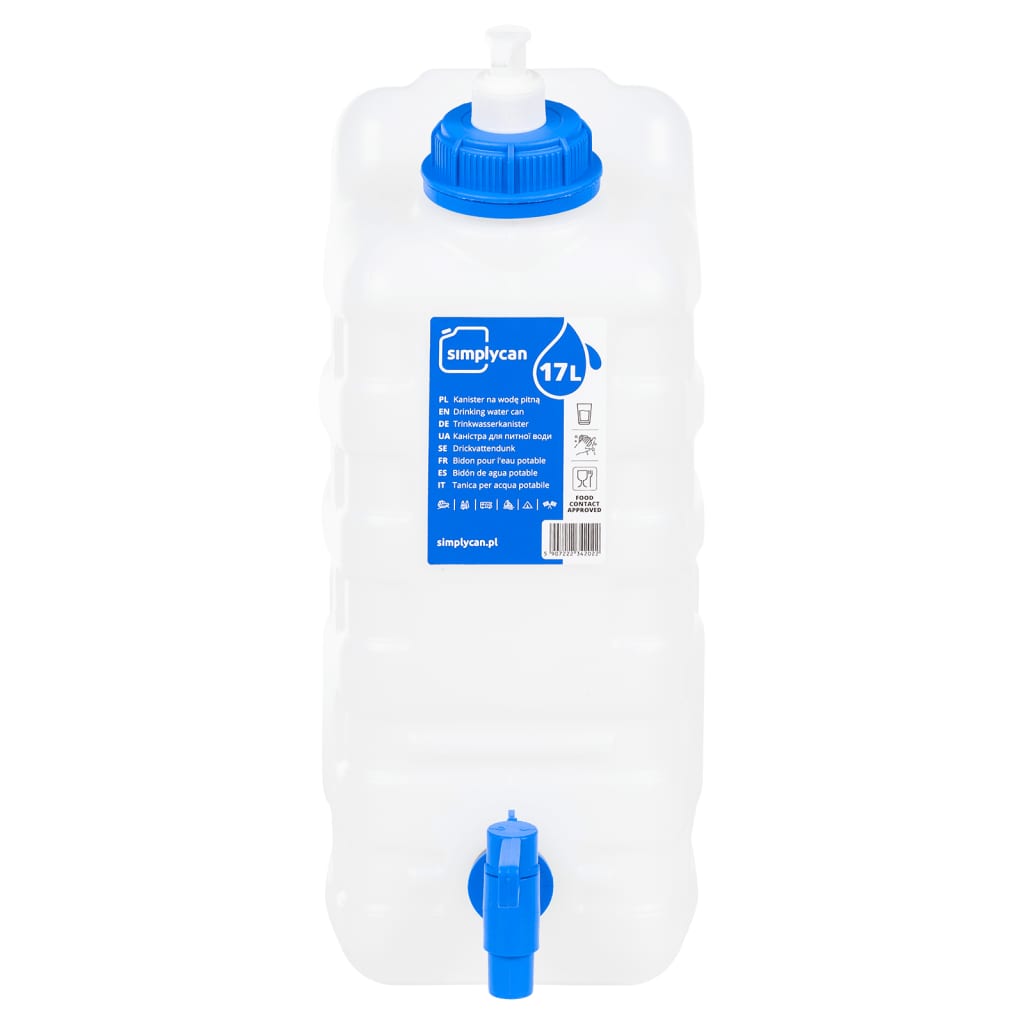 Wasserbehälter mit Hahn Transparent 10 L Kunststoff