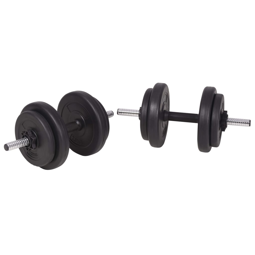 Hantelbank mit Ablage, Langhantel und Kurzhantel-Set 90 kg