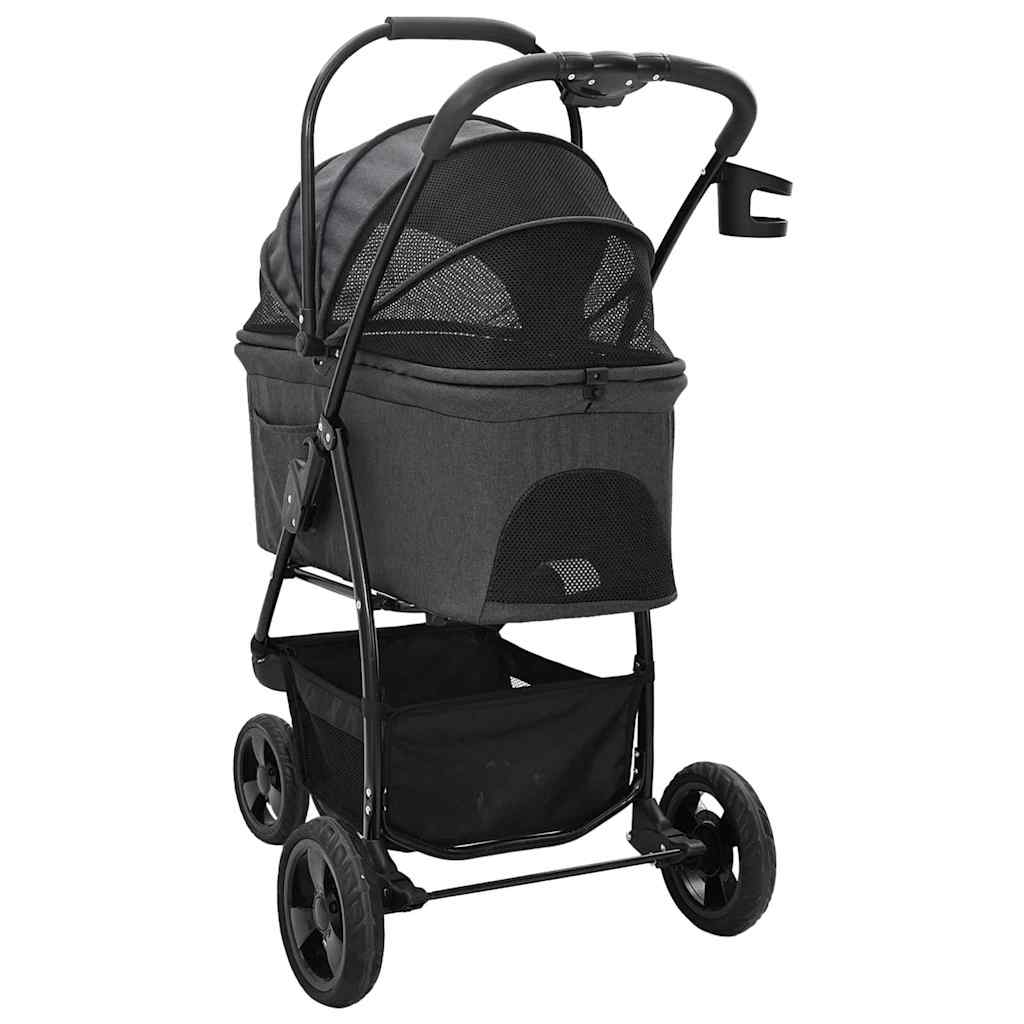 Faltbarer Haustierwagen Rosa 81 x 47 x 99 cm Polyester