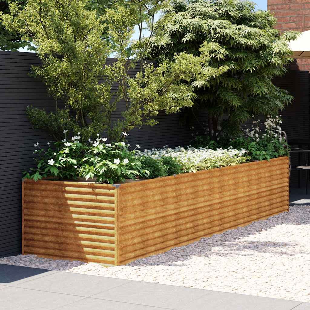 Garten-Hochbeet 100 x 50 x 36 cm Cortenstahl