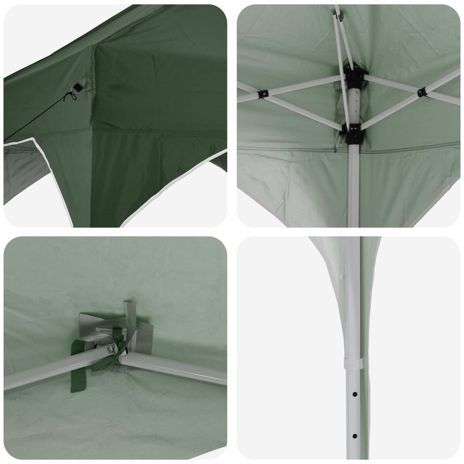 Pop-up Partyzelt 575 x 288 x 245 cm Creme Oxford-Stoff