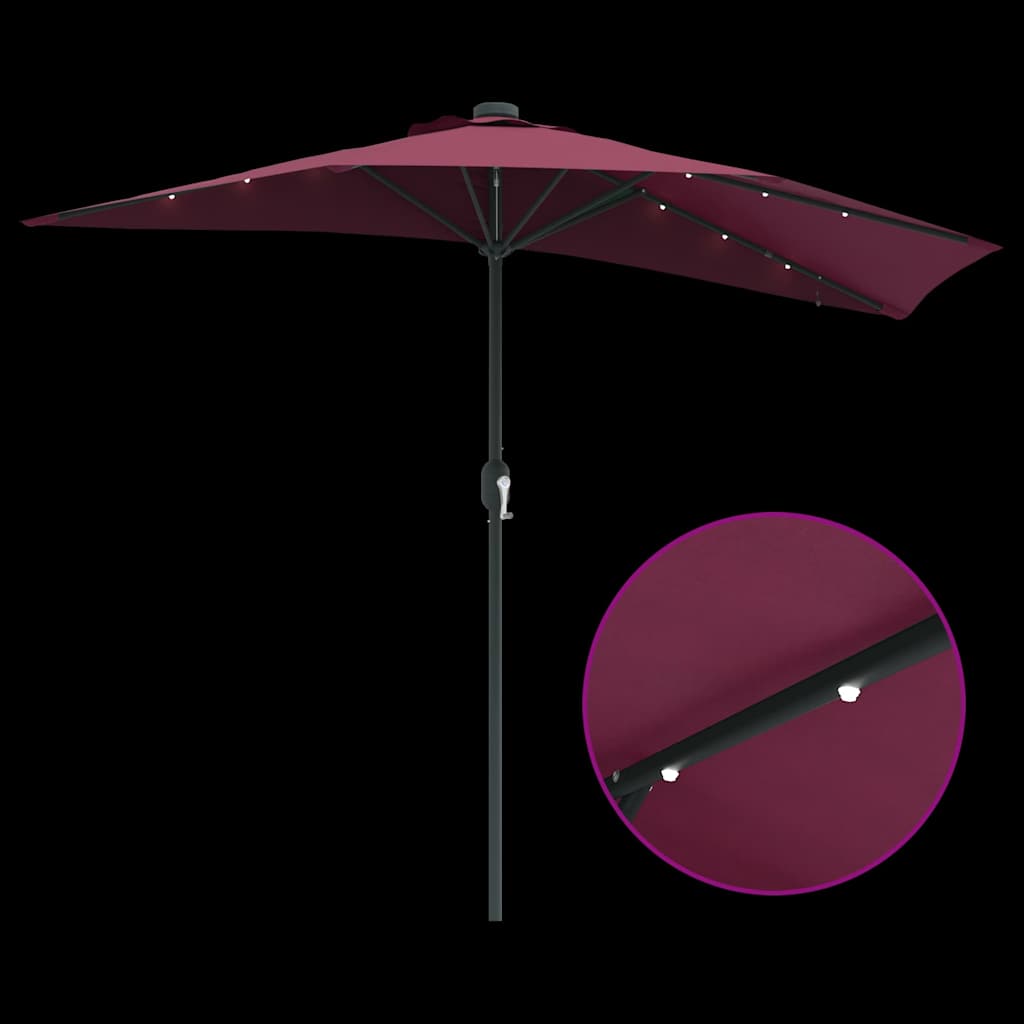 Garten-Sonnenschirm Sand 294 x 150 x 223 cm Polyester und Stahl