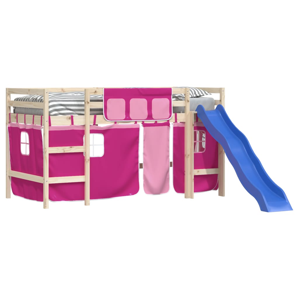 Vorhänge für Hochbett Weiß und Schwarz Polyester