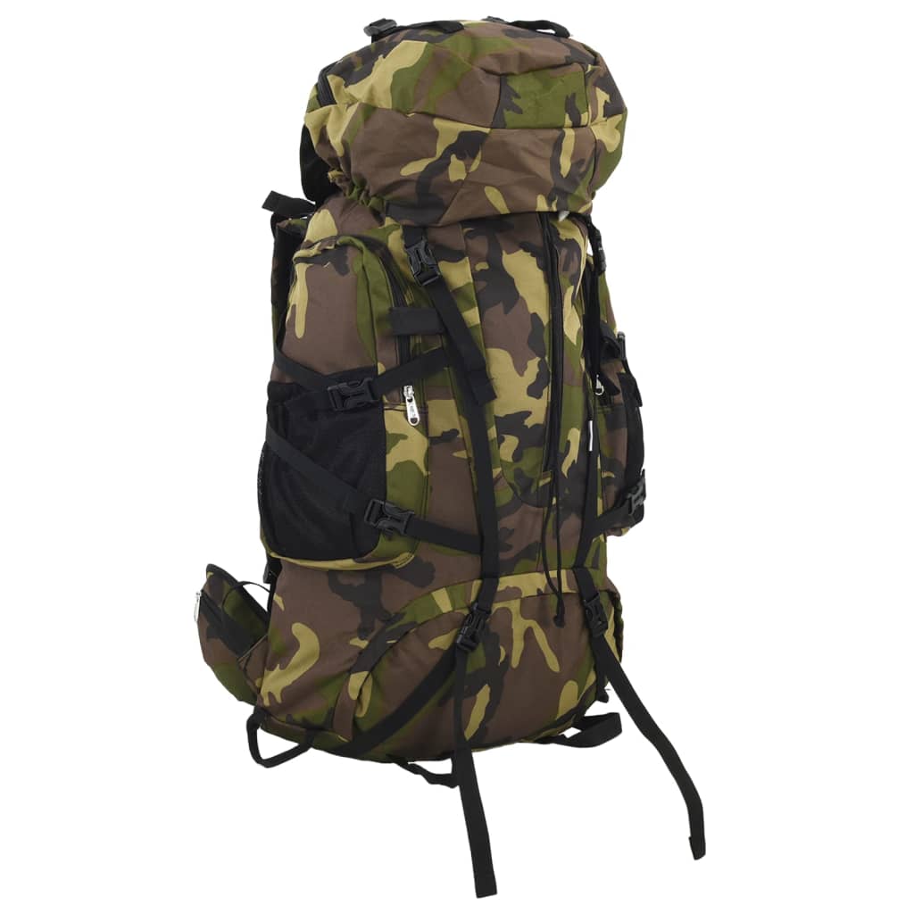 Wanderrucksack Schwarz 60 L Oxford-Gewebe