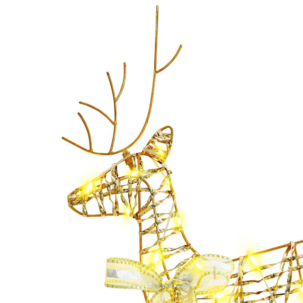LED Rentiere 4 pcs Gold Stoff